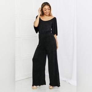 White Birch Designer Weekend Trip Black Vintage Wash Jumpsuit